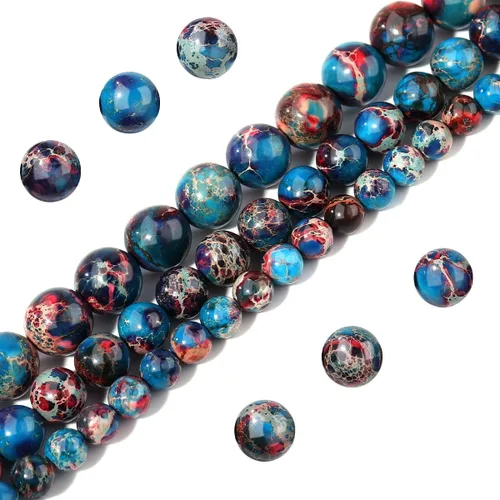 Miniatura 18 de Cuentas de Cristal de Amatista Natural de 8mm Morado Pulidas Redondas Suaves Piedras Preciosas Curativas para Hacer Joyas 15 Pulgadas