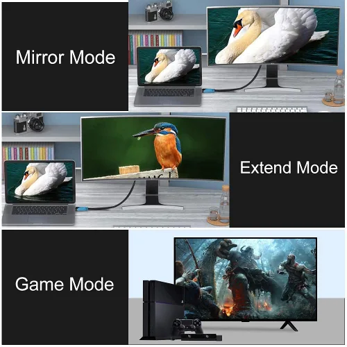 Miniatura 4 de Cable HDMI 8K de 5 pies, paquete de 2 (HDMI 2.1, 48 Gbps), conectores chapados en oro de ultra alta velocidad, cable Ethernet HDMI, 8K @60HZ 4K