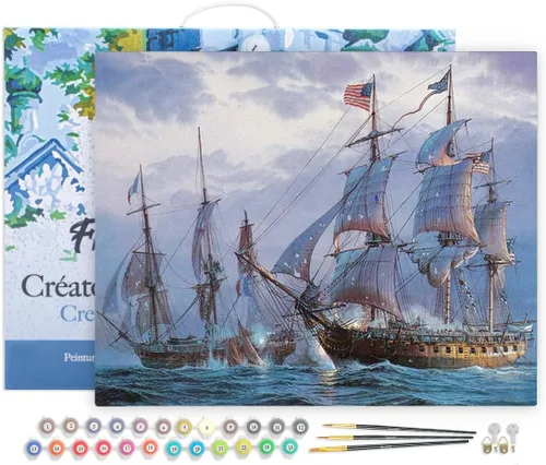 Miniatura 74 de Figured'Art - Juego de pintura por números, lienzo enrollado sin marco, para manualidades, para adultos, 16 x 20 pulgadas, jarrón de peonías