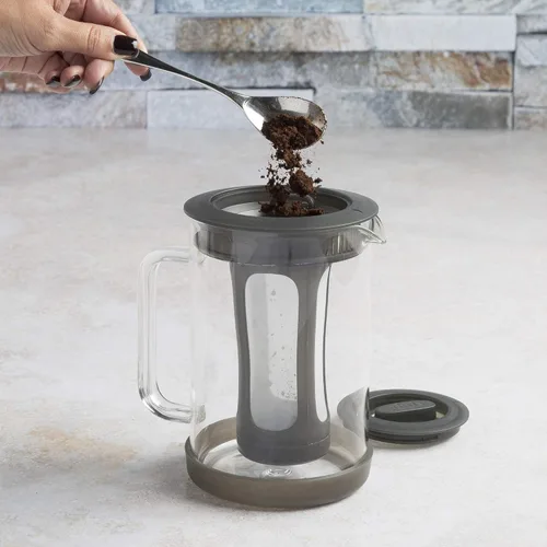 Miniatura 4 de Primula Pace - Cafetera fría con jarra de vidrio duradera y tapa hermética, apta para lavavajillas, tamaño perfecto de 6 tazas, 1.6 cuartos