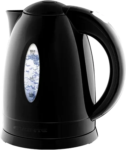 Miniatura 10 de OVENTE Hervidor Eléctrico, 1.7L Calentador de Agua de Ebullición Rápida para Café o Té, Libre de BPA con Indicador de Nivel de Agua, Apagado