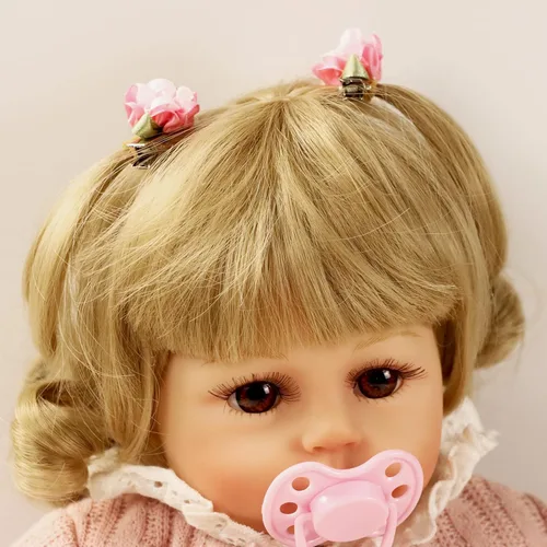 Miniatura 3 de Muñecas de bebé realistas realistas para niña, vinilo de silicona de 16 pulgadas, renacido, vida recién nacida como una niña pequeña en cuerpo suave