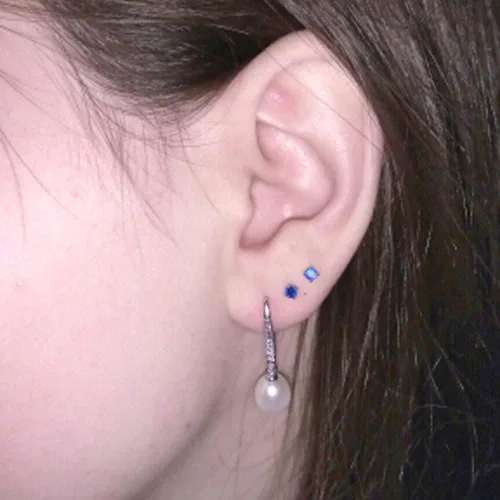 Miniatura 8 de Aretes colgantes de plata de ley 925 de 8 a 0.354in, color negro, blanco, gris, perla cultivada en agua dulce, joyería para mujeres y niñas