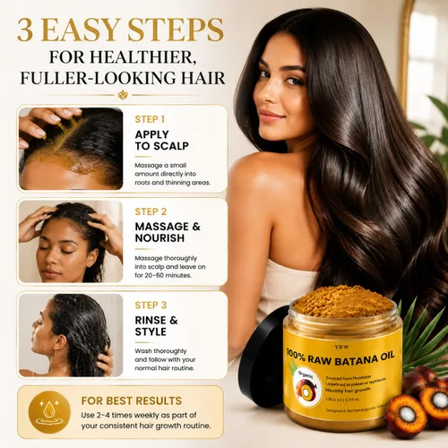 Miniatura 6 de Aceite de batana crudo por Dr. Sebi Aceite orgánico crudo de Honduras para el crecimiento del cabello, 100% puro y natural para un cabello más