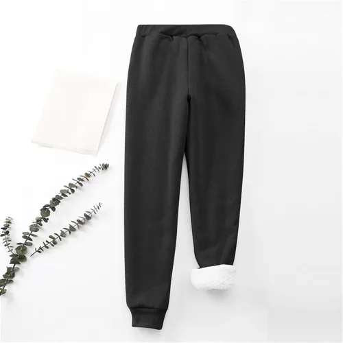 Miniatura 6 de JEGULV Pantalones con forro polar para mujer, con bolsillos, cintura alta, para senderismo, correr, pantalones térmicos para invierno, cálidos