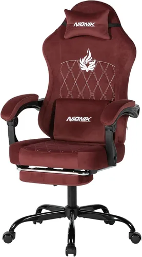 Miniatura 5 de Silla ergonómica para videojuegos, sillas para videojuegos, sillas de computadora para videojuegos, sillas de videojuegos para adultos, soporte Rojo