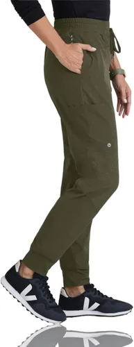 Miniatura 3 de Barco One Pantalón deportivo, pantalón quirúrgico de altura media, con tejido elástico de 4 vías y 3 bolsillos, para mujer