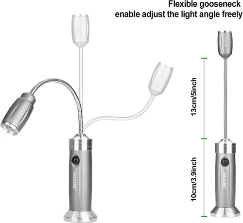 Miniatura 2 de Luz magnética ultrabrillante para parrilla con luces LED superbrillantes, regalos para hombres y padres, luz flexible de cuello de cisne