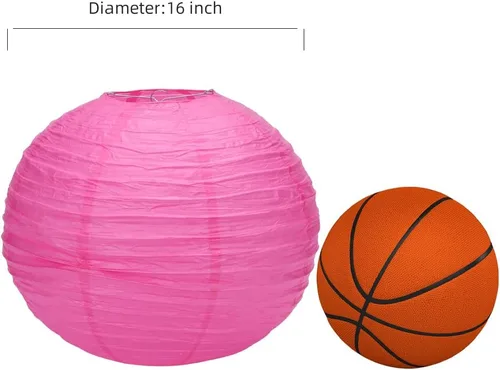 Miniatura 9 de Balagan Linternas de papel japonesas chinas de 16 pulgadas, 5 paquetes (rosa, 16 pulgadas) (BLG-220503)