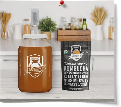 Miniatura 4 de Junta hermética de tapa de fermentación estándar de un galón con esclusa de aire, convierte el frasco de un galón en un fermentador – Kombucha dura
