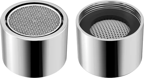 Aireador de grifo hembra, aireador de fregadero de baño, carcasa de latón cromado de 55/64 pulgadas, filtro de grifo de 0.866 in con junta para