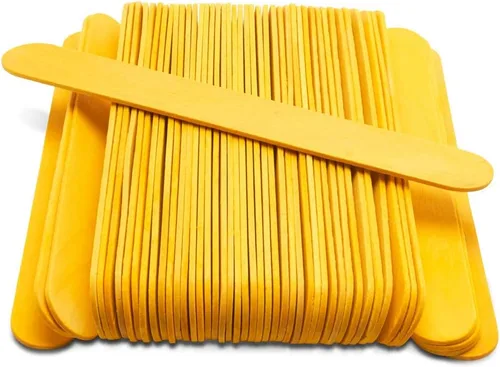 Miniatura 2 de Paquete de 200 palitos amarillos para manualidades, palitos de cera y depresores de lengua de Acción de Gracias, de 6 pulgadas, paquete de 200