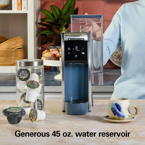 Miniatura 4 de Hamilton Beach FlexBrew Advanced 4 en 1 - Cafetera caliente y helada con depósito de agua extraíble de 45 onzas, paquetes de cápsulas y molidos
