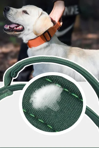 Miniatura 6 de Collar táctico para perro, ajustable, de neopreno suave, acolchado, de nailon con asa de control y hebilla de metal resistente para perros medianos