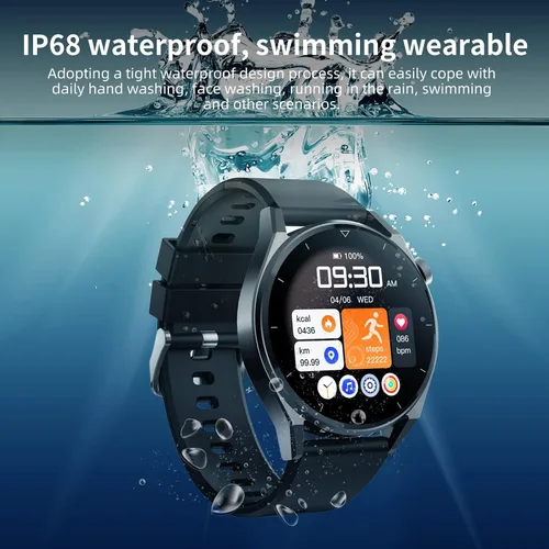 Miniatura 4 de KAVVO Cyber RH1 - Reloj inteligente, compatible con iOS y Android, pantalla TFT de 1.39, impermeable IP68, monitor de frecuencia cardíaca y presión