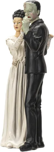 Miniatura 4 de Pacific Giftware Frank and Bride Dancing Figurine, estatua gótica coleccionable de Frankenstein, 5.25 x 5 x 12 pulgadas