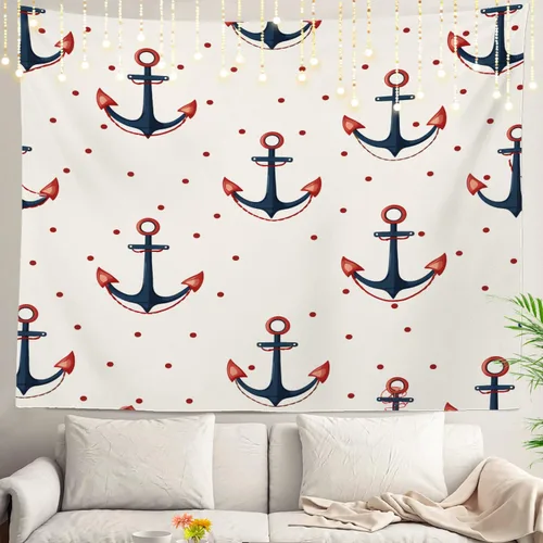 Miniatura 41 de Shrahala Beach Vacation Seaside Relaxation Tapestry, Nautical Summer Getaway Wall Hanging Hd Print Polyester Backdrop For Dorm Room Bedroom 30 X 40
