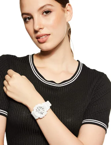 Miniatura 4 de Casio Damas Baby-G Digital ba-1107a3dr Color Blanco con color plateado metálico Face 100m resistente al agua analógico estándar led-backlight
