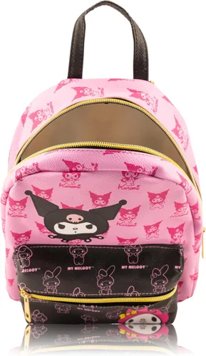 Miniatura 6 de Fast Forward Sanrio Kuromi and My Melody Mini mochila para niñas Mochila de piel sintética con Kuromi y My Melody Bolsa de viaje pequeña