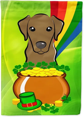 Miniatura 105 de Caroline's Treasures BB1963GF Bandera de Bulldog Inglés para el Día de San Patricio para el jardín, bandera decorativa para patio exterior, patio