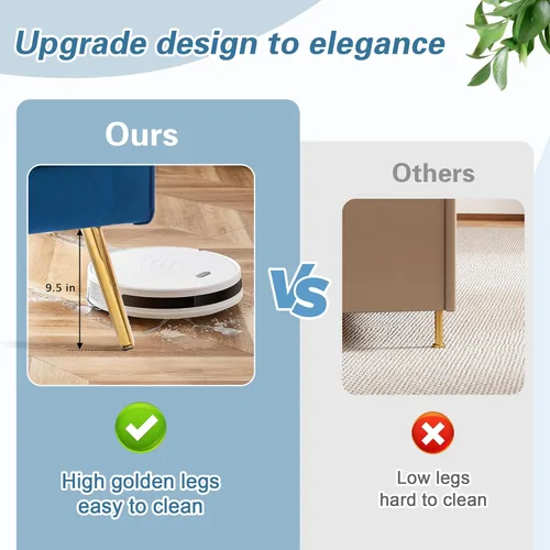 Miniatura 5 de LSSPAID Juego de 1 sillas decorativas de terciopelo, tapizadas de tela moderna, sillas para sala de estar, sillones con respaldo de ala y patas