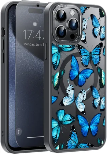 Miniatura 95 de Goodon Funda para iPhone 17 Pro con protector de pantalla de privacidad, compatible con Magsafe, a prueba de golpes, translúcida mate, bonita funda
