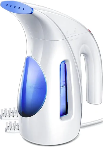 Miniatura 11 de HiLIFE Vaporizador para ropa, diseño portátil de mano, gran capacidad de 240ml, 700W, vapor penetrante fuerte, elimina arrugas, para el hogar