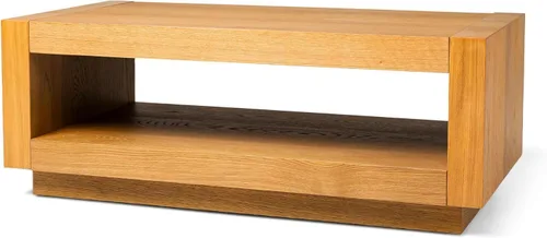 Miniatura 10 de Maven Lane Artemis Mesa de Café – Mesa Rectangular de 45 cm con Almacenamiento – Madera Sólida Negra – Ideal para Sala de Estar y Salón