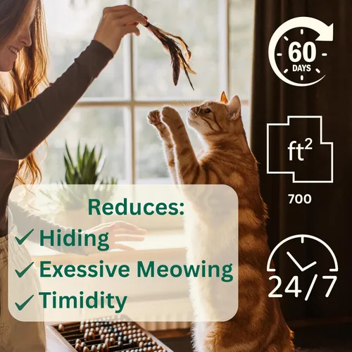 Miniatura 5 de Difusor calmante para gatos de 60 días, difusor de feromonas naturalmente eficaz para reducir la ansiedad, ayuda a reducir los arañazos, rociar