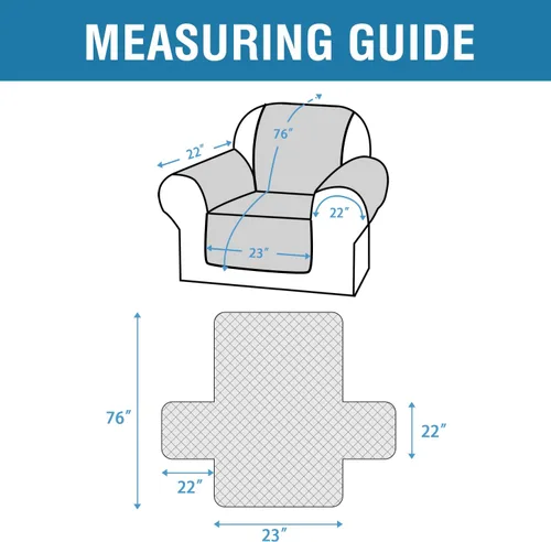 Miniatura 7 de H.VERSAILTEX Funda para Silla y Sofá 100% Impermeable, Protector de Muebles con Correas Elásticas para Mascotas, Niños, Niños, Perros, Gatos