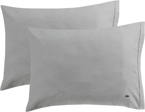 Miniatura 11 de Lacoste Juego de 2 fundas de almohada de 100% algodón percal – Fresco, crujiente, mate y duradero, certificado Oeko-Tex – Sólido, verde, estándar