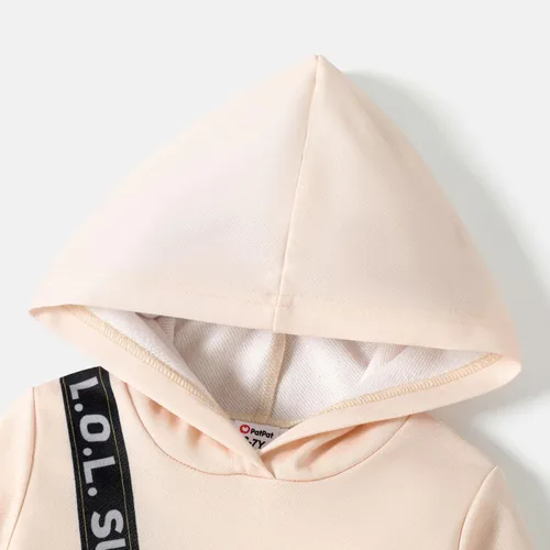 Miniatura 5 de L.O.L. Surprise! Vestido de sudadera con capucha para niñas pequeñas con estampado de bolsa, manga larga con capucha