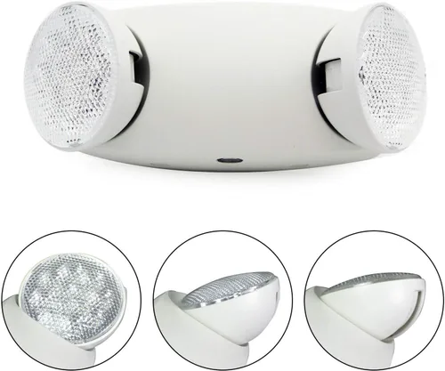 Miniatura 8 de OSTEK Paquete de 4 accesorios de iluminación LED de salida de emergencia con dos cabezales, luz de emergencia LED integrada ajustable estándar