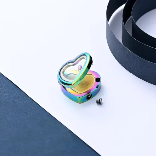 Miniatura 54 de constantlife Joyería de cremación para cenizas – Colgante de corazón conmemorativo collar de urna conmemorativa soporte para cenizas de acero