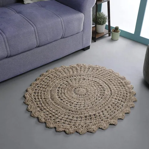 Miniatura 25 de Hausattire Alfombra Trenzada Bohemia de 2'x3' - Multicolor, Alfombras Pequeñas de Yute y Algodón Estilo Granja para Entrada, Sala