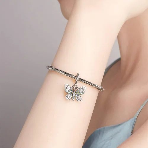 Miniatura 147 de LNQOBU Happy Life - Colgante para pulseras de abalorios, plata de ley 925 para mujer (con un espaciador de cuentas)