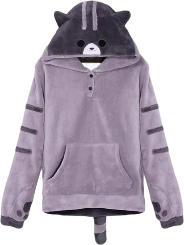 Miniatura 10 de Coriresha - Sudadera con capucha para niños, estilo perro, con orejas de perro en 3D y cola de perro, manga larga
