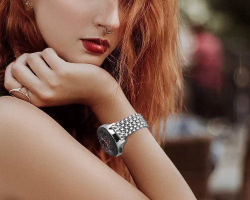 Miniatura 5 de DEALELE Correas compatibles con Samsung Galaxy Watch de 1.81 pulgadas, Galaxy 3 de 1.77 pulgadas, Gear S3, correa de repuesto de metal con textura