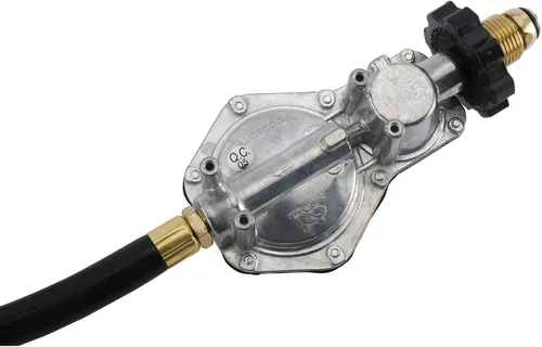 Miniatura 9 de Artilife Manguera reguladora de propano de dos etapas de 10 pies con conexión POL estándar x 3/8 pulgadas hembra para RV, parrilla, generador