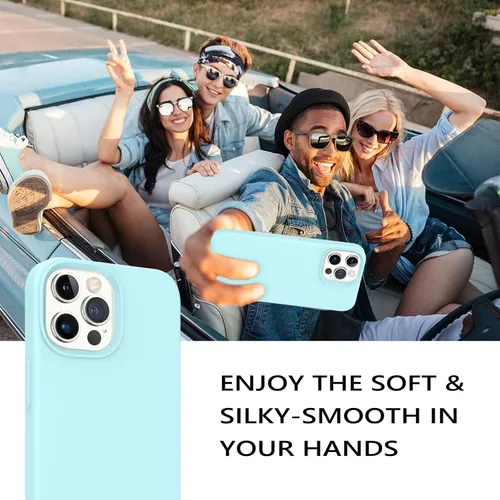 Miniatura 373 de GUAGUA Funda compatible con iPhone 17 Pro Max de 6.9 pulgadas, silicona líquida, goma de gel suave, delgada, forro de microfibra delgada