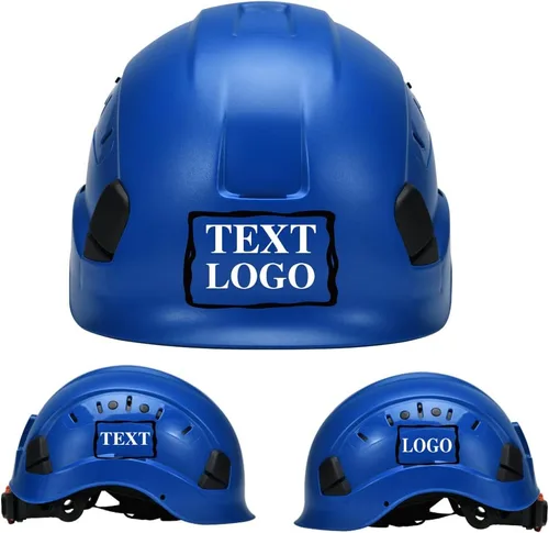 Miniatura 37 de Casco de seguridad personalizado para construcción Casco de trabajo de seguridad con suspensión de trinquete ajustable de ala completa con carcasa
