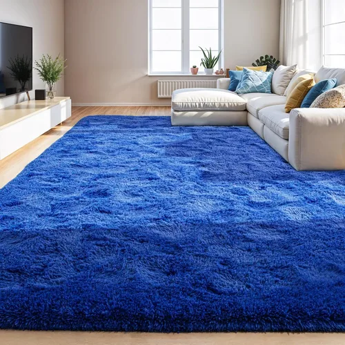 Miniatura 81 de Zentavio Alfombras de área para sala de estar, alfombras grises para dormitorio, alfombra de 4 x 6, alfombra mullida, peluda y suave, shag estética