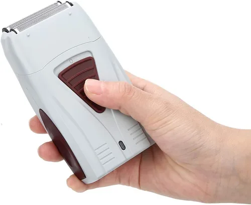 Miniatura 3 de Syrisora Recortadora eléctrica de la barba de la afeitadora de alternancia recargable USB para la herramienta blanca