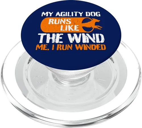 Miniatura 7 de Dog Agility Handler - My Dog Runs - Funny Dog Agility PopSockets Adhesive PopGrip