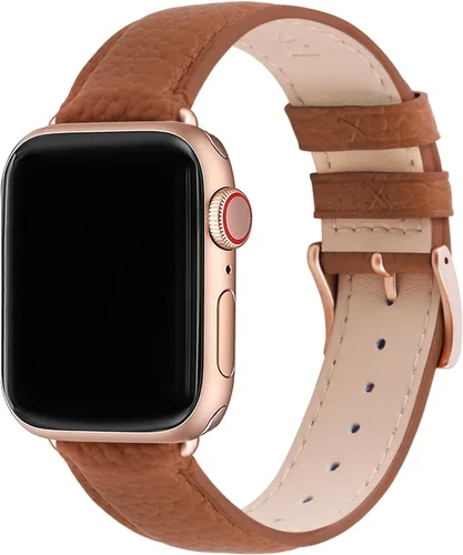 Miniatura 13 de Fullmosa Correas de cuero compatibles con Apple Watch Band de 1.49, 1.57, 1.61, 1.65, 1.73, 1.77 y 1.77 pulgadas, correa elegante para iWatch Series