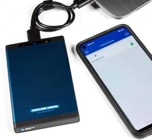 Miniatura 8 de SecureData SecureDrive BT 1TB Hardware Encriptado USB 3.0 Ext Drive FIPS 140-2 Nivel 3 Desbloqueo a través de la aplicación de teléfono compatible