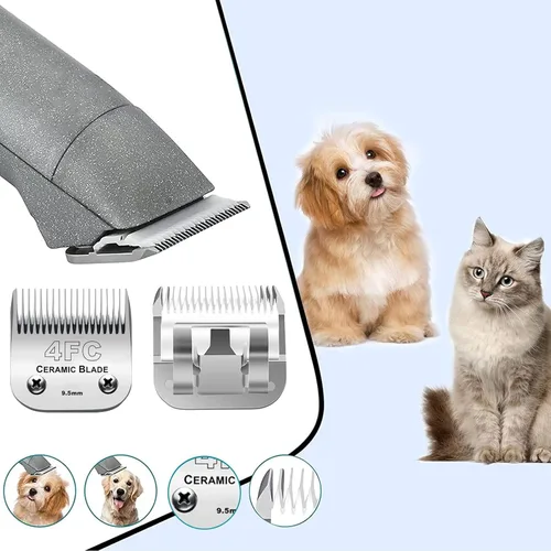 Miniatura 5 de 5 paquetes de cuchillas de repuesto para cortapelos de mascotas compatibles con Andis Pet Clipper/Oster A5/Wahl KM Series con cuchilla de cerámica