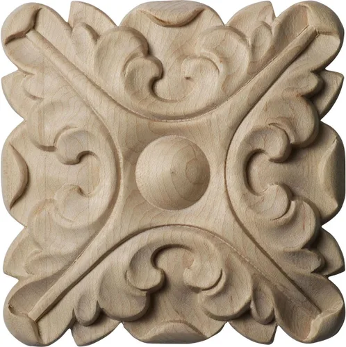 Miniatura 3 de Ekena Millwork ROS02X02ACAL Acanthus Square Rosette, 2 3/4"W x 2 3/4"H x 1/2"P, Aliso