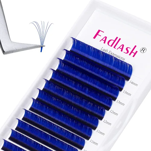 Miniatura 9 de Extensiones de pestañas con volumen, pestañas fáciles de abanico, rizo C, extensiones de volumen, extensiones de pestañas de colores de imitación