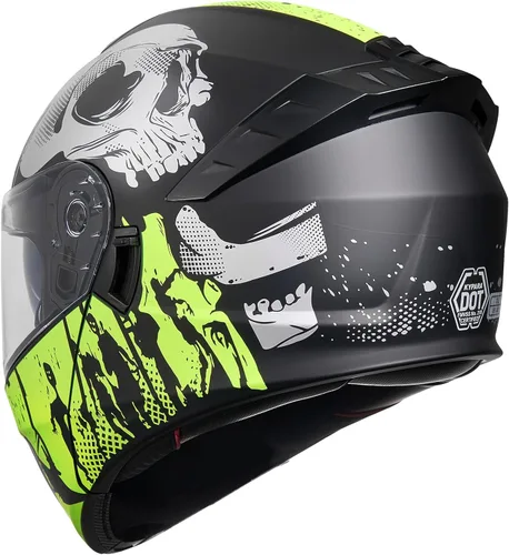 Miniatura 6 de KYPARA Casco modular de doble visera abatible de cara completa para motocicleta con certificación DOT de impresionismo